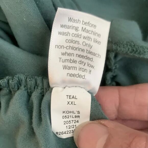 Nine West Minimalist Mint Green Ruched Bodycon Short Sleeve Midi Dress XXL - Picture 8 of 8